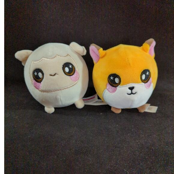 Lot of 9 Round Squishamals 4" x 4" and Minis Plush Animal Stress Balls - Picture 4 of 10